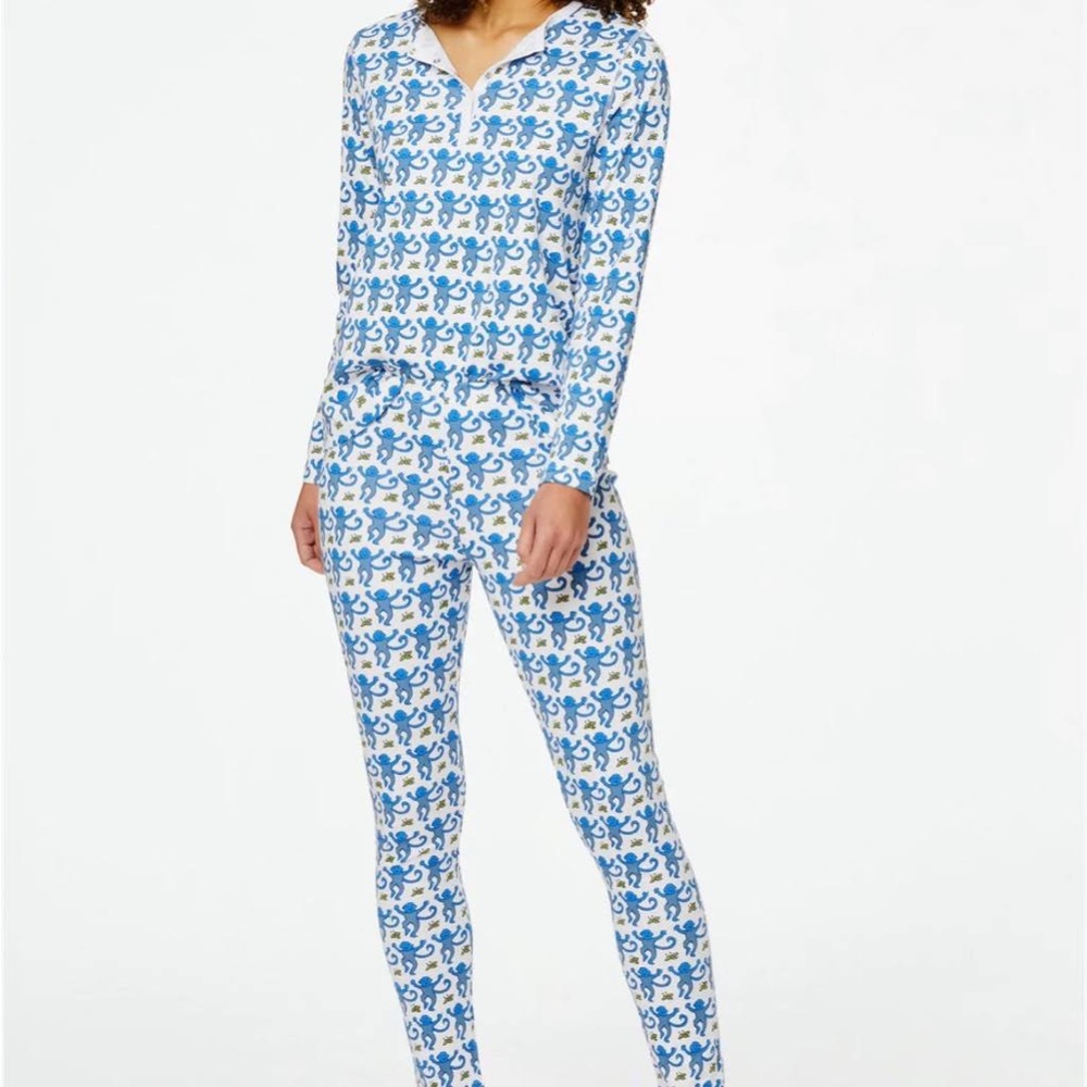 Roller Rabbit Blue Monkey Pajamas